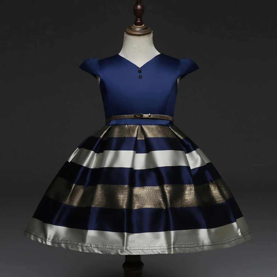 Girls Dresses Elegant V-Neck Striped Princess Dress Summer Kids Dresses for Girls Formal Party Vestidos Infantil meninas fiestas
Girls Dresses Elegant V-Neck Striped Princess Dress Summer Kids Dresses for Girls Formal Party Vestidos Infantil meninas fiestas
