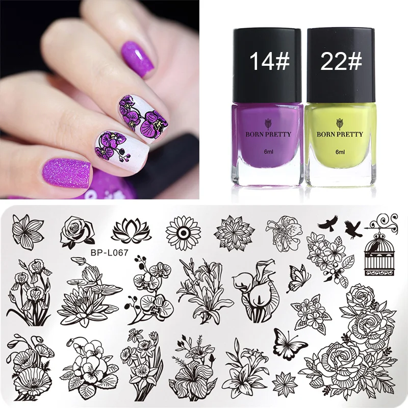 BORN PRETTY Flower Leaf Geometry Nail Stamping Plates with 6ml Stamping Polish Stamp Varnish for Nail Art Image Template Set
BORN PRETTY Flower Leaf Geometry Nail Stamping Plates with 6ml Stamping Polish Stamp Varnish for Nail Art Image Template Set