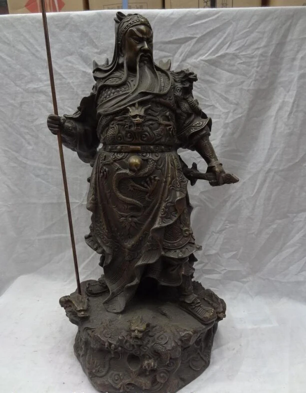 USPS to USA S1810 21" China Bronze FengShui 9 Dragon Head Ball Warrior GuanGong Guan Yu God Statue B0401
USPS to USA S1810 21" China Bronze FengShui 9 Dragon Head Ball Warrior GuanGong Guan Yu God Statue B0401
