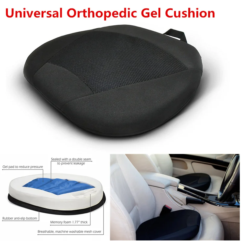 Orthopedic Gel Cushion Pillow For Car Driver Seat Or Office Chair