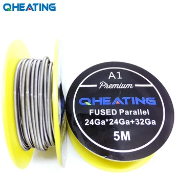 Qheating 5m/roll Premium A1 Fused Clapton wire parallel for RDA RBA Rebuildable Atomizer electronic cigarette heating coils
Qheating 5m/roll Premium A1 Fused Clapton wire parallel for RDA RBA Rebuildable Atomizer electronic cigarette heating coils