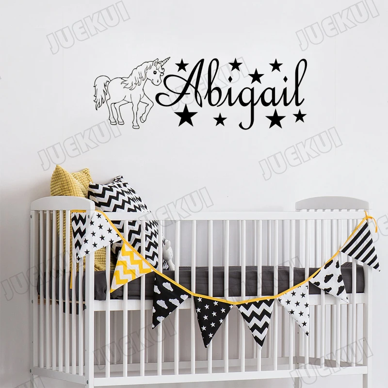 Unicorn Cartoon Personalized Name Stars Sweet Wall Stickers for Kids Room Art Home Decor Vinyl Wall Decals Children Bedroom TA89
Unicorn Cartoon Personalized Name Stars Sweet Wall Stickers for Kids Room Art Home Decor Vinyl Wall Decals Children Bedroom TA89
