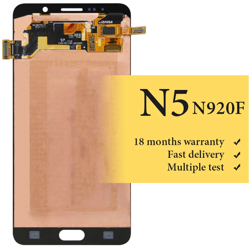 For Samsung Note 5 lcd display OEM quality for mobile phone N9200 N920 screen replacement lcd screen assambly 100% tested
For Samsung Note 5 lcd display OEM quality for mobile phone N9200 N920 screen replacement lcd screen assambly 100% tested