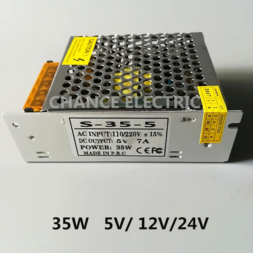 DC Switching Power supply 35W 5V 12V 24v 100-240v ac-dc For Led strip light lamp Power Adapter Source Driver Transformer SMPS
DC Switching Power supply 35W 5V 12V 24v 100-240v ac-dc For Led strip light lamp Power Adapter Source Driver Transformer SMPS
