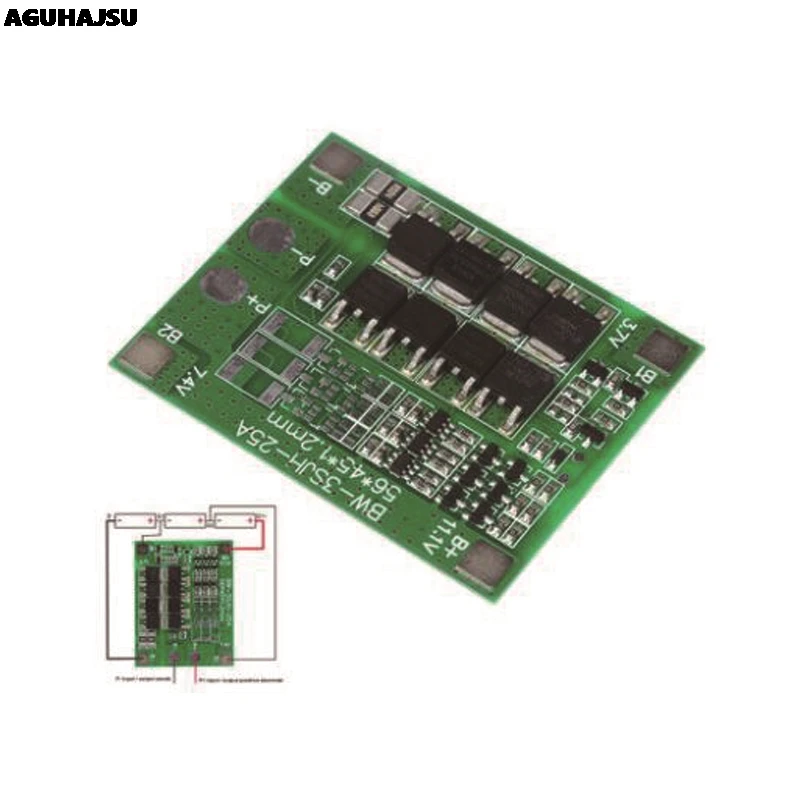 3S 25A Li-ion 18650 BMS PCM Battery Protection Board BMS PCM With Balance For li-ion Lipo Battery Cell Pack Module DIY
3S 25A Li-ion 18650 BMS PCM Battery Protection Board BMS PCM With Balance For li-ion Lipo Battery Cell Pack Module DIY