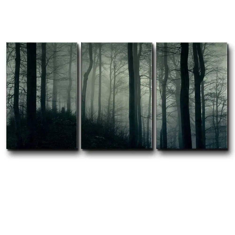 Three Piece Canvas Dark Tree Forest in a Foggy Night on 3 Panels Canvas Art Home Decor 16x24 inches
Three Piece Canvas Dark Tree Forest in a Foggy Night on 3 Panels Canvas Art Home Decor 16x24 inches