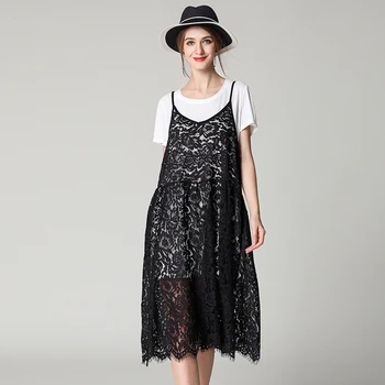 Lace Dress Summer Plus Size 4XL 2018 Women Party Casual White Sexy Loose Work Oversize Dresses Office Lady Black Summer Dress
Lace Dress Summer Plus Size 4XL 2018 Women Party Casual White Sexy Loose Work Oversize Dresses Office Lady Black Summer Dress