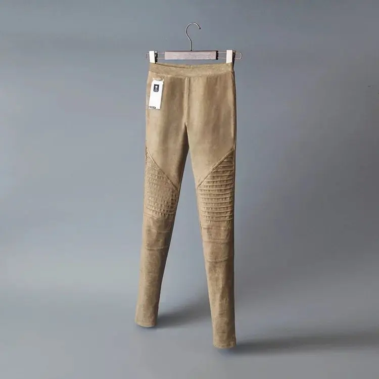 Autumn Suede Leather Pants Women Elastic waist Pencil Pants Skinny Stretch Trousers Female Clothes Winter
Autumn Suede Leather Pants Women Elastic waist Pencil Pants Skinny Stretch Trousers Female Clothes Winter