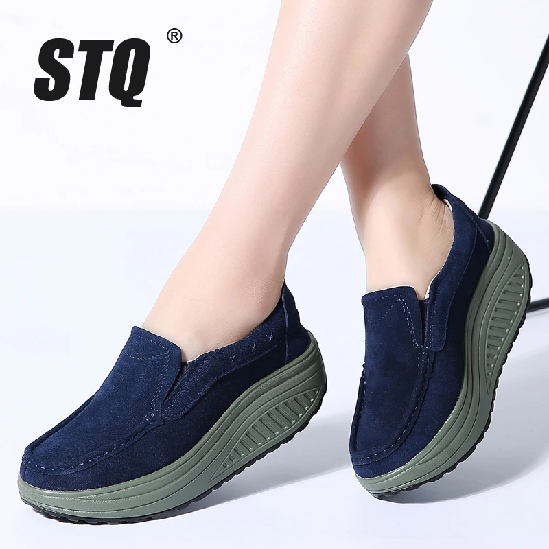 STQ 2020 Autumn Women Flats Shoes Ladies Platform Sneakers Shoes Leather Suede Casual Slip On Flats Creepers Moccasins 2122
STQ 2020 Autumn Women Flats Shoes Ladies Platform Sneakers Shoes Leather Suede Casual Slip On Flats Creepers Moccasins 2122