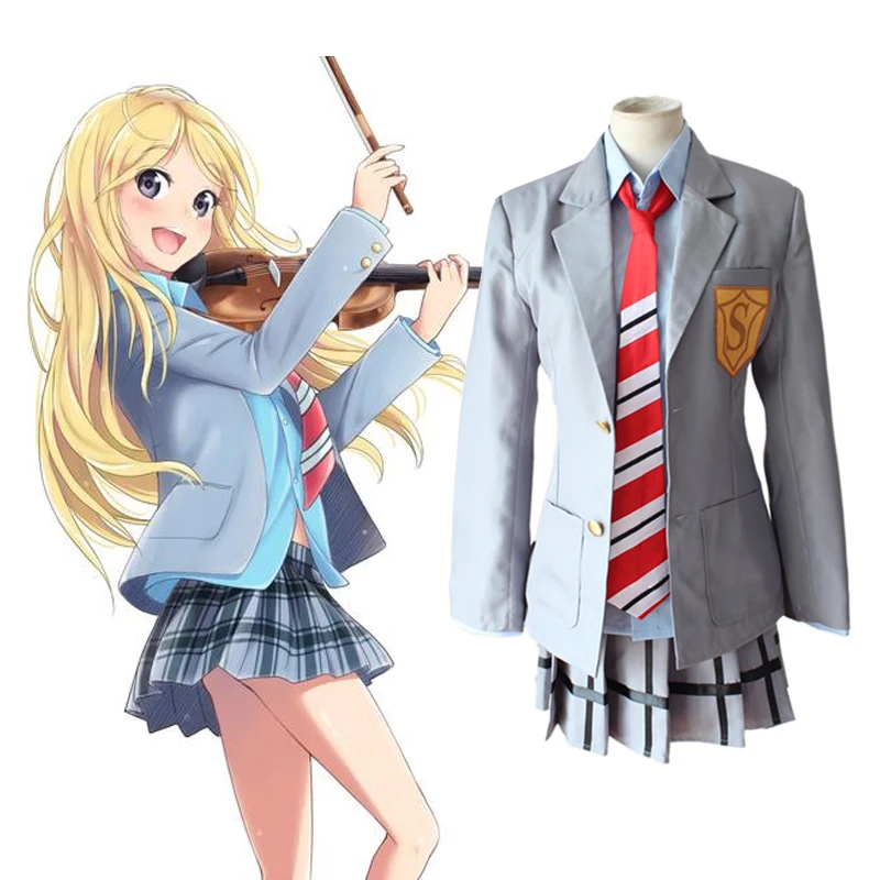 Your Lie in April Miyazono Kaori Arima Kousei Cosplay Costume Japanese Anime School Uniforms Halloween Fancy Suit
Your Lie in April Miyazono Kaori Arima Kousei Cosplay Costume Japanese Anime School Uniforms Halloween Fancy Suit