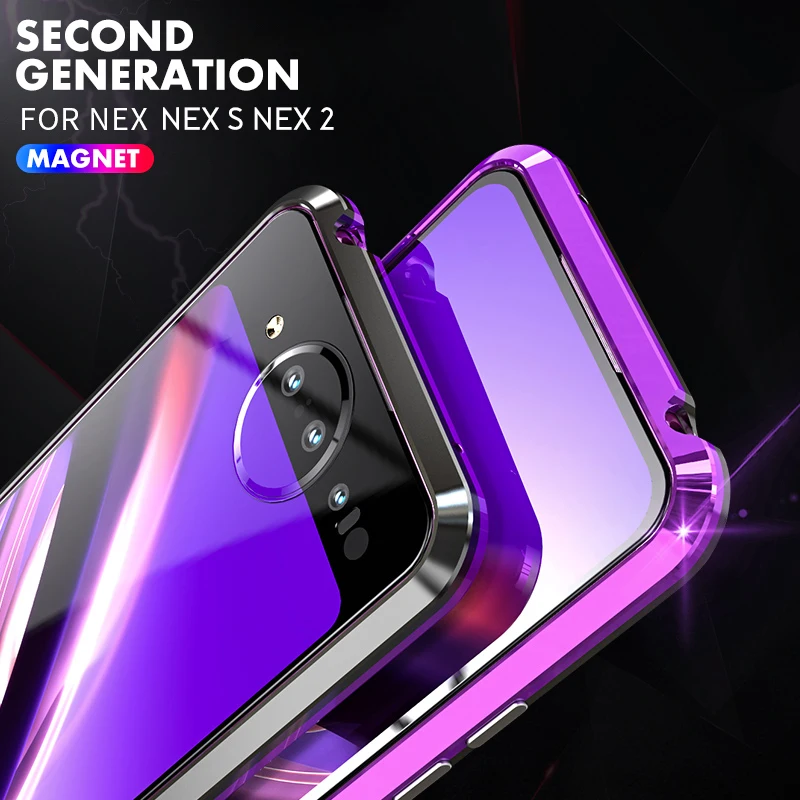 Shockproof Dual-screen Vivo Y7s NEX 2 Fundas Clear Tempered Glass Back Metal Frame Cover Magnetic Adsorption Case For VIVO Y7S
Shockproof Dual-screen Vivo Y7s NEX 2 Fundas Clear Tempered Glass Back Metal Frame Cover Magnetic Adsorption Case For VIVO Y7S