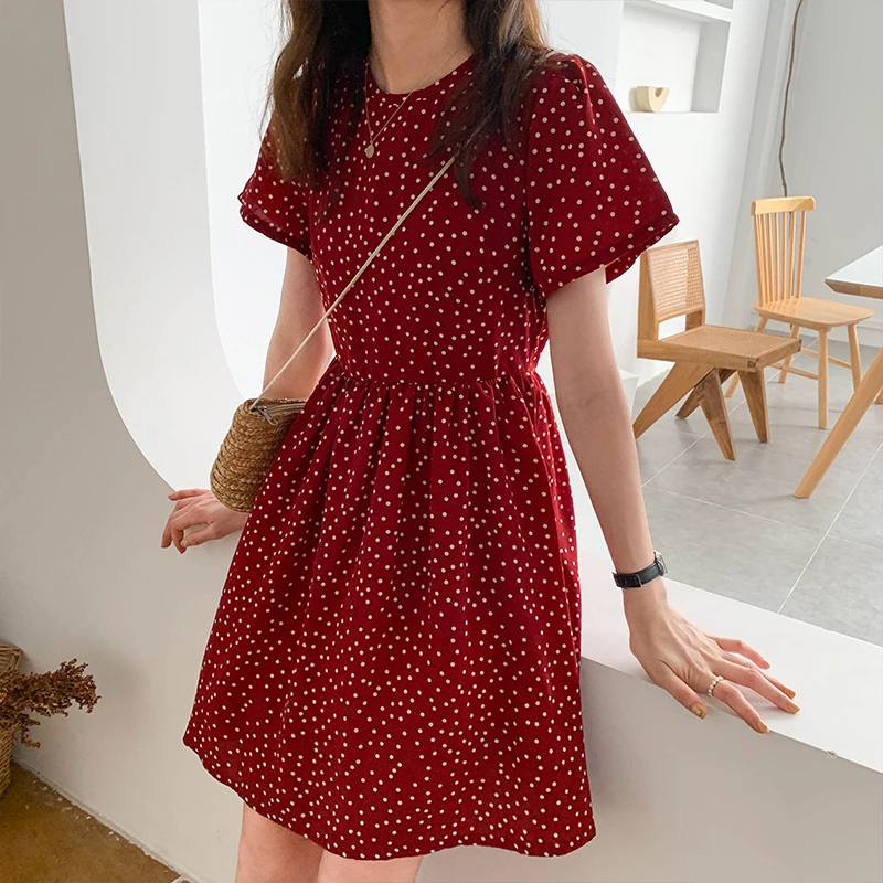 Kawaii Dress Women Summer 2019 Korean Fashion Grace Young Girls Dot Print Short Sleeve Robe Femme Holiday Loose Red Beach Dress
Kawaii Dress Women Summer 2019 Korean Fashion Grace Young Girls Dot Print Short Sleeve Robe Femme Holiday Loose Red Beach Dress