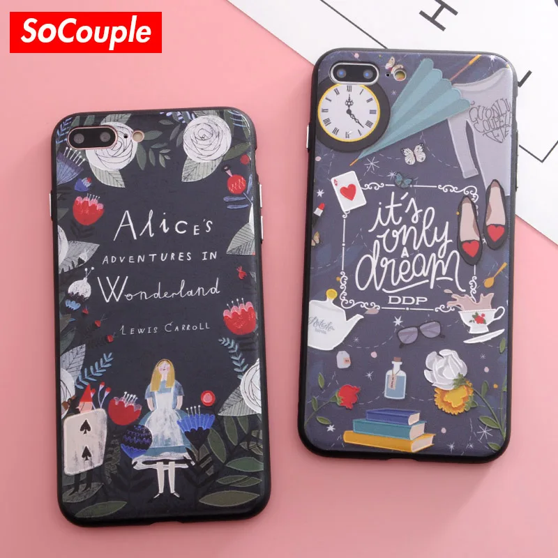 SoCouple Alice Girl Relief Pattern Soft TPU+Hard PC Case For iPhone 6 6s 7 8 6/7/8 plus X Cover Phone Cases Bag Protective Shell
SoCouple Alice Girl Relief Pattern Soft TPU+Hard PC Case For iPhone 6 6s 7 8 6/7/8 plus X Cover Phone Cases Bag Protective Shell