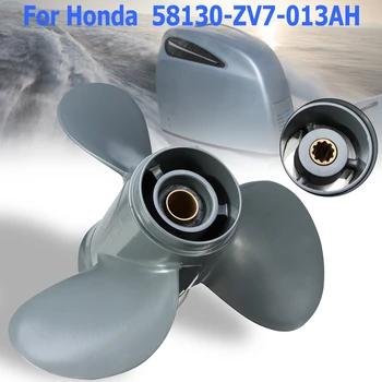 58130-ZV7-013AH 9 7/8 x 13 Aluminum Alloy Boat Outboard Propeller For Honda 25-30HP 10 Spline Tooths R Rotation Gray 3 Blades
58130-ZV7-013AH 9 7/8 x 13 Aluminum Alloy Boat Outboard Propeller For Honda 25-30HP 10 Spline Tooths R Rotation Gray 3 Blades