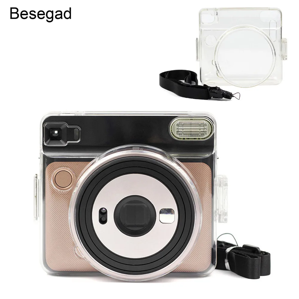 Besegad Transparent Plastic Protective Case Cover with Adjustable Shoulder Strap for Fujifilm Instax Square SQ6 SQ 6 Camera
Besegad Transparent Plastic Protective Case Cover with Adjustable Shoulder Strap for Fujifilm Instax Square SQ6 SQ 6 Camera