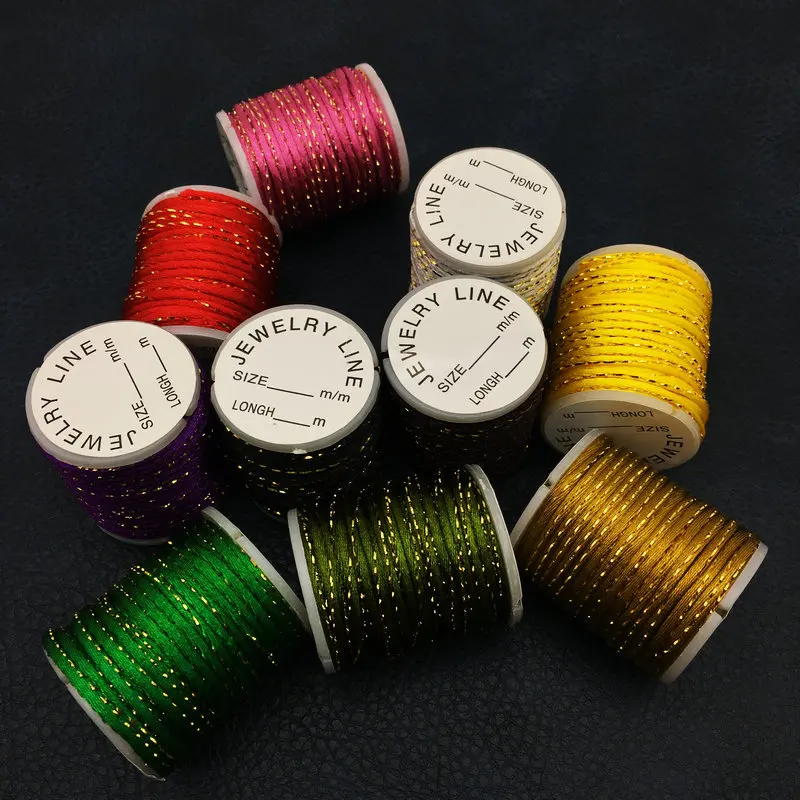 Mix Metallic Gold Color 3mm Twist Cord Rope for Decorations 10meters/roll 5rolls/lot DIY Cords Jewelry Findings TP-040 | Украшения и