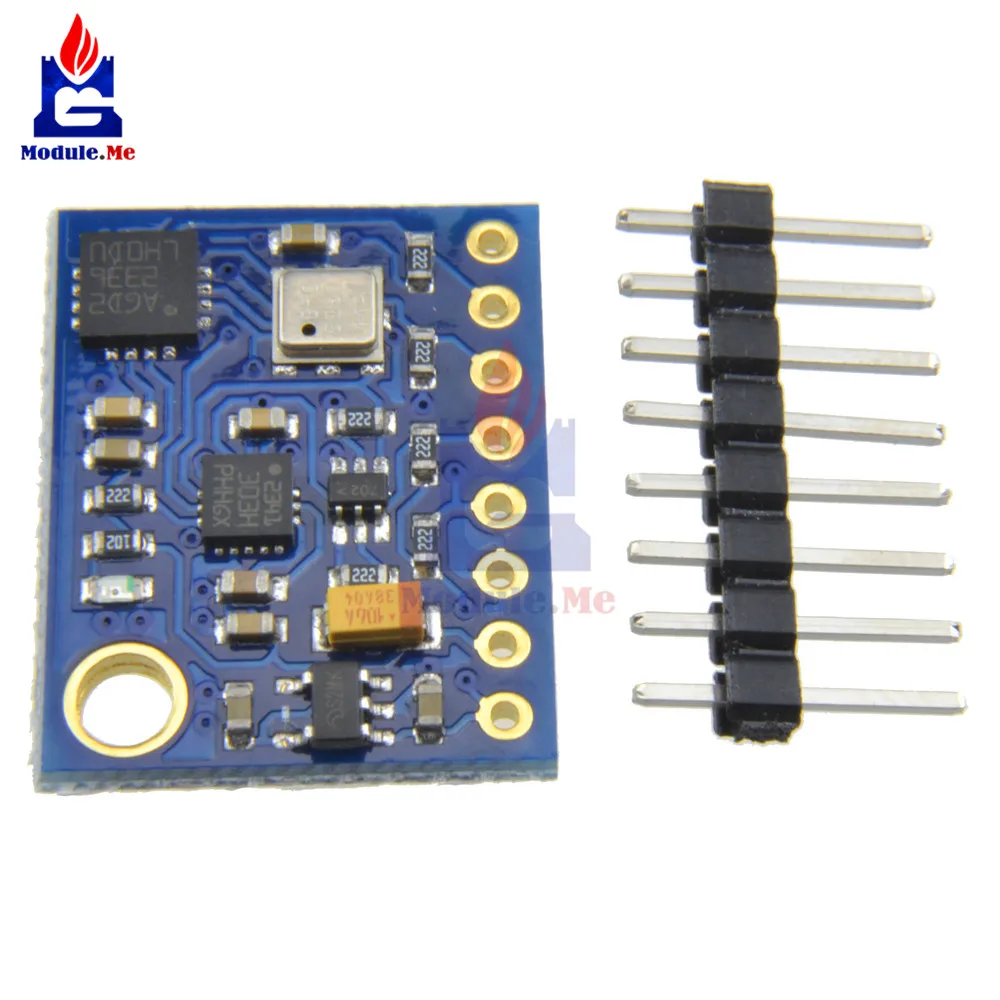 GY-89 BMP180 Gyro Accelerometer Magnetometer Barometer Sensor Board Module GY89 for Arduino 10DOF I2C IIC SPI L3GD20 LSM303D
GY-89 BMP180 Gyro Accelerometer Magnetometer Barometer Sensor Board Module GY89 for Arduino 10DOF I2C IIC SPI L3GD20 LSM303D