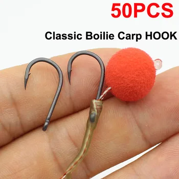 50pcs Teflon Coating Carp Fishing Hooks Micro Barbed Classic Boilie Hook with Eye Anti Scare Black Size 2 4 6 8 10 Carp Hook
50pcs Teflon Coating Carp Fishing Hooks Micro Barbed Classic Boilie Hook with Eye Anti Scare Black Size 2 4 6 8 10 Carp Hook