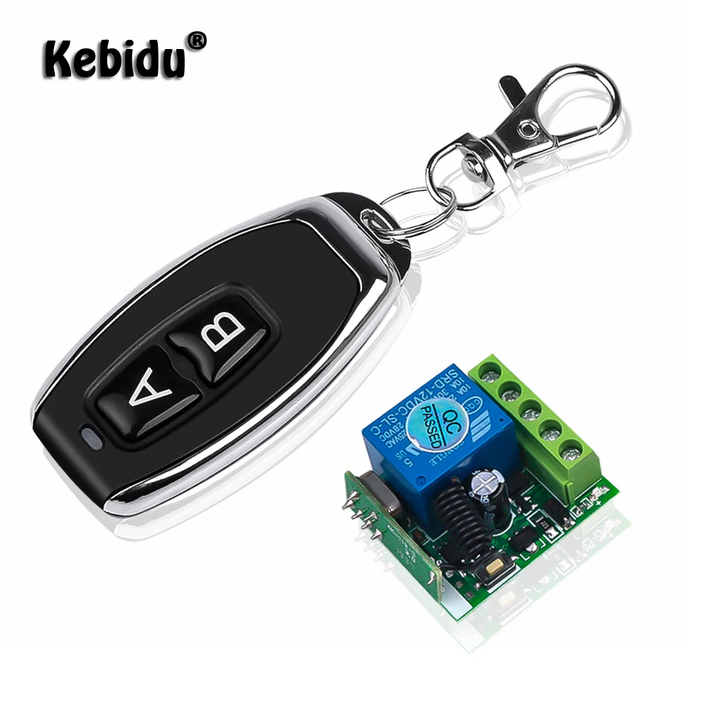 Kebidu 433 Mhz Remote Controls RF Transmitter With Universal Wireless Remote Control Switch DC 12V 1CH Relay Receiver Module
Kebidu 433 Mhz Remote Controls RF Transmitter With Universal Wireless Remote Control Switch DC 12V 1CH Relay Receiver Module