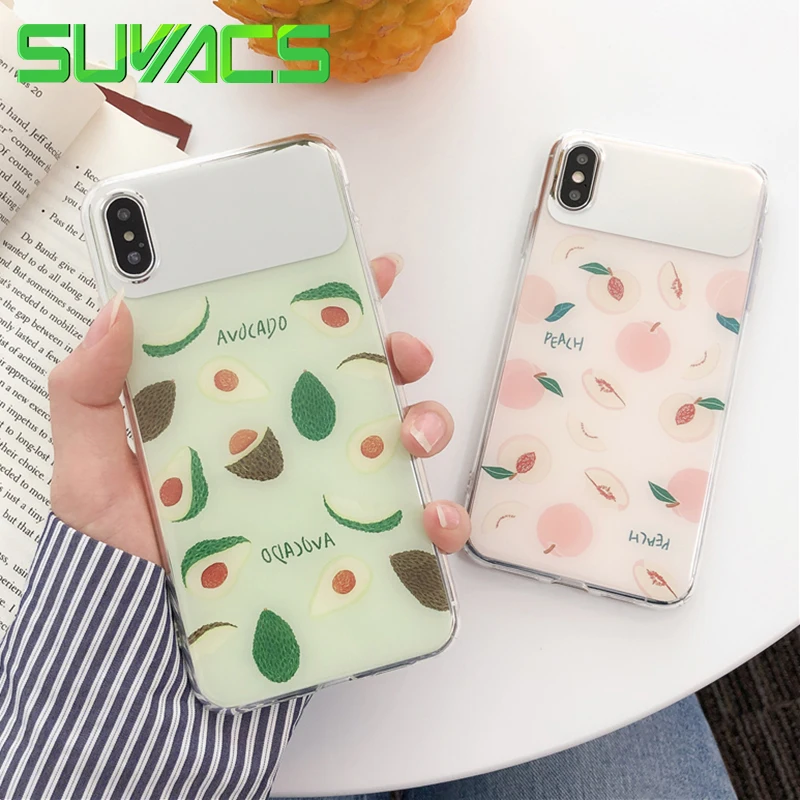 SUYACS Avocado & Peach Fruit Mirror Case For iPhone XS MAX XR X 6 6S 7 8 Plus Soft Touch Letters Phone Back Cover Cases Bag
SUYACS Avocado & Peach Fruit Mirror Case For iPhone XS MAX XR X 6 6S 7 8 Plus Soft Touch Letters Phone Back Cover Cases Bag