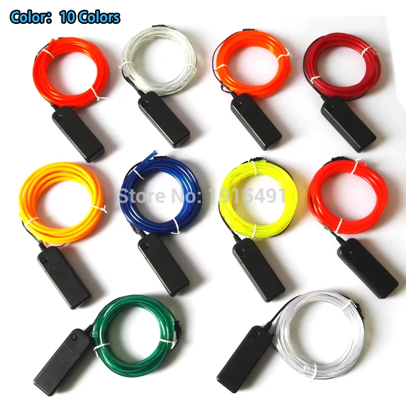 Hot bright flashing DC-3V 1-10Meter 5.0mm 10Color Select Trendy EL Wire Flexible LED Strip Neon Lights+DC-3V Battery Box Drives
Hot bright flashing DC-3V 1-10Meter 5.0mm 10Color Select Trendy EL Wire Flexible LED Strip Neon Lights+DC-3V Battery Box Drives