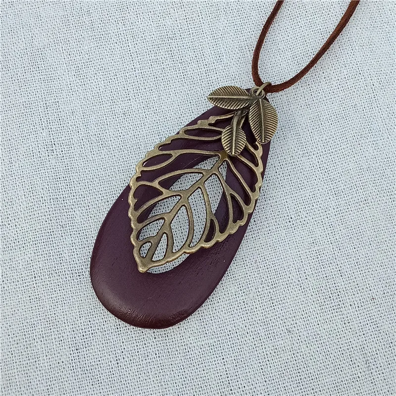 2018 new vintage Long pendant necklace wood geometric leaf pendant handmade sweater accessories women necklace jewelry collier
2018 new vintage Long pendant necklace wood geometric leaf pendant handmade sweater accessories women necklace jewelry collier