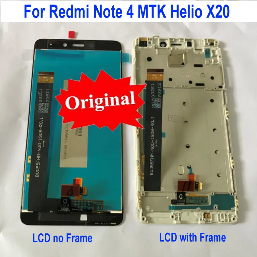 Original Sensor LCD Display Touch Panel Screen Digitizer Assembly + Frame For Xiaomi Redmi Note 4 Note4 MTK Helio X20 Version
Original Sensor LCD Display Touch Panel Screen Digitizer Assembly + Frame For Xiaomi Redmi Note 4 Note4 MTK Helio X20 Version
