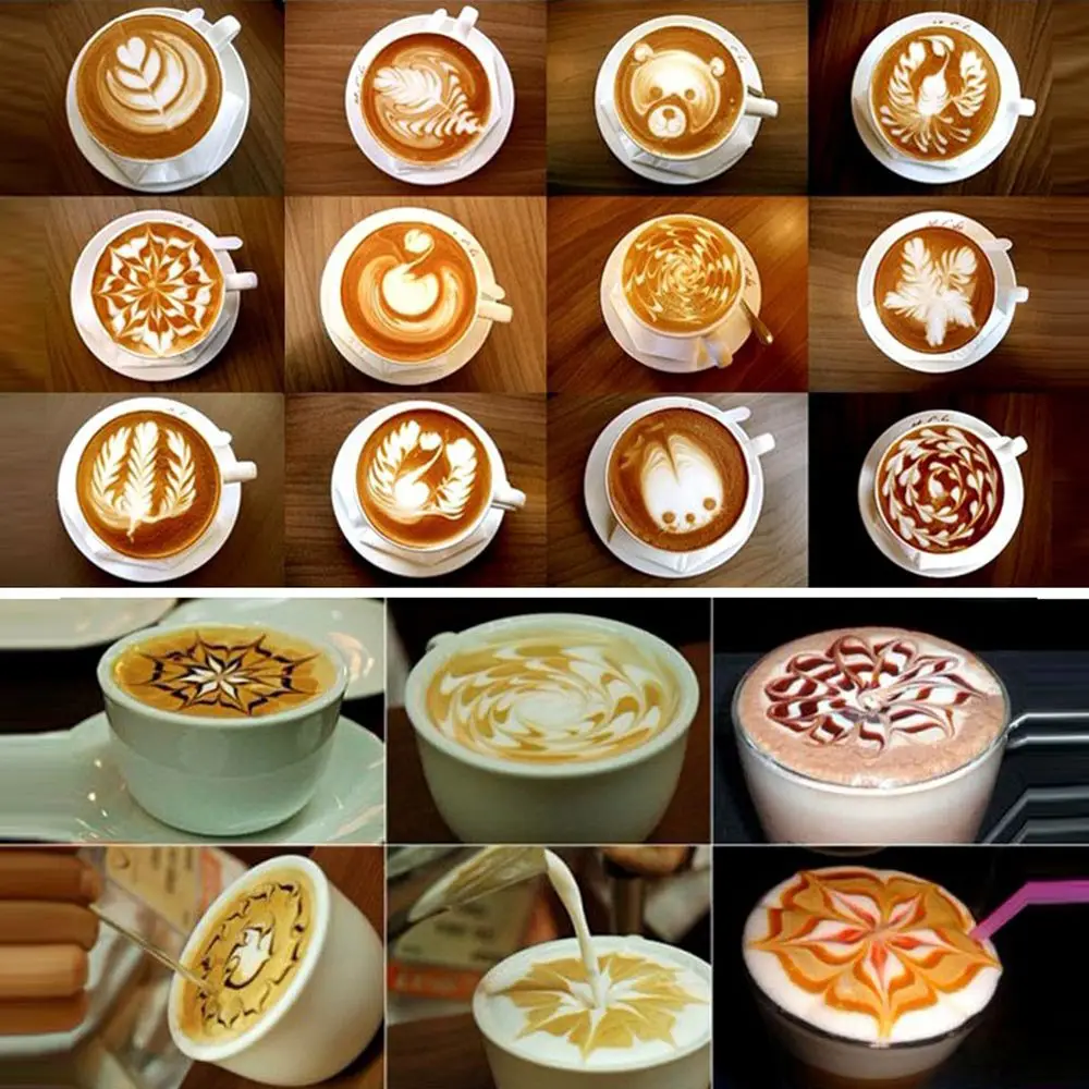 16PCS/Set Cafe Foam Spray Template Barista Mold Coffee Printing Mold Decoration Tool Fancy Coffee Mold
16PCS/Set Cafe Foam Spray Template Barista Mold Coffee Printing Mold Decoration Tool Fancy Coffee Mold