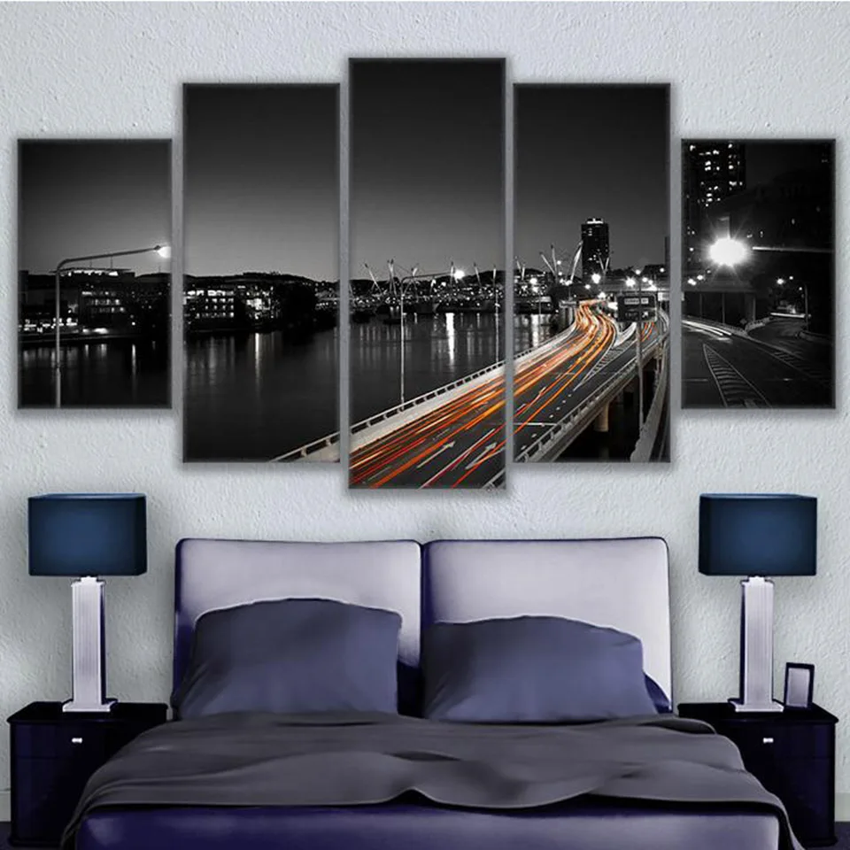 Canvas Modular Pictures Frame Wall Art Painting 5 Panel City At Night HD Printed Popular Picture For Living Room Decor Poster
Canvas Modular Pictures Frame Wall Art Painting 5 Panel City At Night HD Printed Popular Picture For Living Room Decor Poster