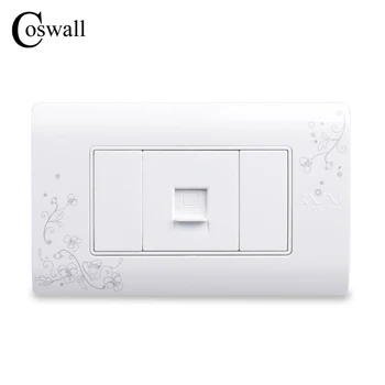 COSWALL Simple Style Single Computer Socket, Wall Internet Outlet, Ivory White,114mm*70mm, AC 110~250V
COSWALL Simple Style Single Computer Socket, Wall Internet Outlet, Ivory White,114mm*70mm, AC 110~250V
