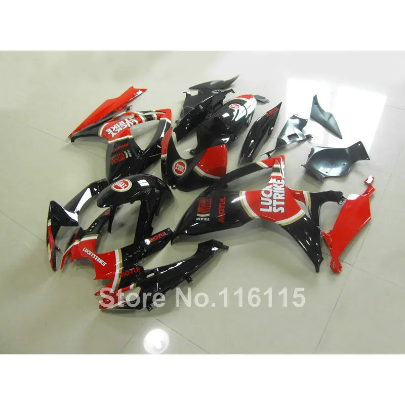 100% NEW fairing kit for Suzuki GSXR 600 750 K6 K7 2006 2007 black red LUCKY STRIKE fairings set GSX-R600 GSX-R750
100% NEW fairing kit for Suzuki GSXR 600 750 K6 K7 2006 2007 black red LUCKY STRIKE fairings set GSX-R600 GSX-R750