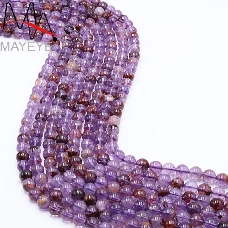 Free shipping Natural purple Lodolite Stone Round Beads For Jewellry Making 15inches 4/6/8/10/12mm Semi-Precious stone Mayeye
Free shipping Natural purple Lodolite Stone Round Beads For Jewellry Making 15inches 4/6/8/10/12mm Semi-Precious stone Mayeye
