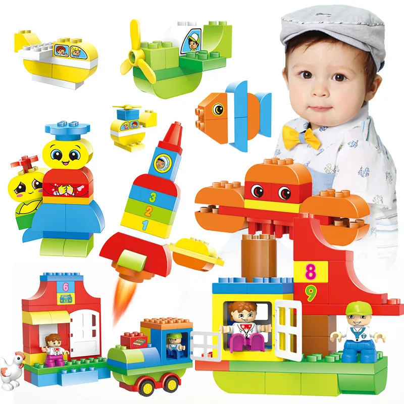 Large Particles Building Blocks compatible legoings toys Big Bricks with Sticker DIY Educational Toys for Children 1-3-6 years
Large Particles Building Blocks compatible legoings toys Big Bricks with Sticker DIY Educational Toys for Children 1-3-6 years