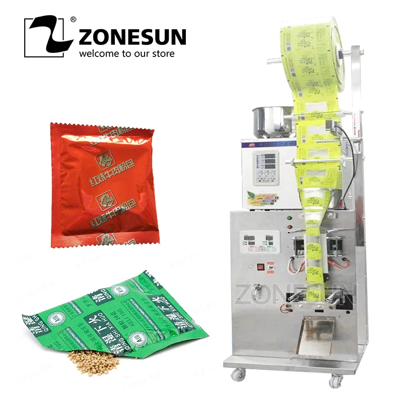 ZONESUN Automatic 2-50G Dry And Massive Power Filling Hardware Nut Automatic Powder Tea Surge Sealing Racking Packing Machine
ZONESUN Automatic 2-50G Dry And Massive Power Filling Hardware Nut Automatic Powder Tea Surge Sealing Racking Packing Machine