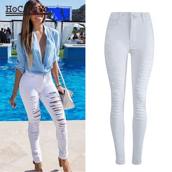 New Style Hole Jeans Women High Waist Stretch Pencil Pants Plus Size Vintage Women Slim Sexy Ripped Cotton Denim Jeans Trousers
New Style Hole Jeans Women High Waist Stretch Pencil Pants Plus Size Vintage Women Slim Sexy Ripped Cotton Denim Jeans Trousers