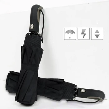 Wind Resistant Three Folding Automatic Umbrella Rain Women Auto Luxury Big Windproof Umbrellas Men Windproof 10K Parasol LY22
Wind Resistant Three Folding Automatic Umbrella Rain Women Auto Luxury Big Windproof Umbrellas Men Windproof 10K Parasol LY22