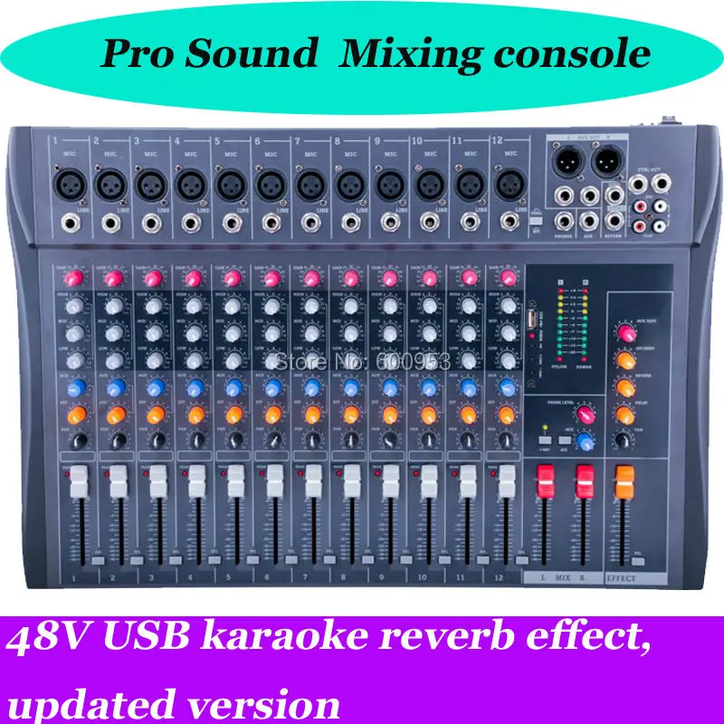 MICWL Karaoke Sound Mixing Console Mixer USB 48V reverb effect, updated version
MICWL Karaoke Sound Mixing Console Mixer USB 48V reverb effect, updated version