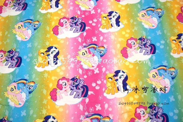 50*105cm Cartoon Style My Little Pony 100%Cotton Sewing Fabric DIY Handmade Material Hometextile Patchwork For Bag Doll Cloth
50*105cm Cartoon Style My Little Pony 100%Cotton Sewing Fabric DIY Handmade Material Hometextile Patchwork For Bag Doll Cloth