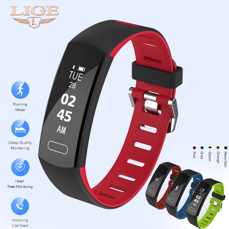 LIGE 2019 New Fitness Tracker Smart Bracelet Pedometer Heart Rate Monitoring Smart Watch Men Waterproof Wristband Smart Band
LIGE 2019 New Fitness Tracker Smart Bracelet Pedometer Heart Rate Monitoring Smart Watch Men Waterproof Wristband Smart Band