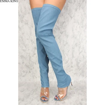 EMMA KING 2018 New Sexy Peep Toe Transparent Square Heels Zipper Stilettos Evening Party Women Spring Autumn High Heels Boots
EMMA KING 2018 New Sexy Peep Toe Transparent Square Heels Zipper Stilettos Evening Party Women Spring Autumn High Heels Boots