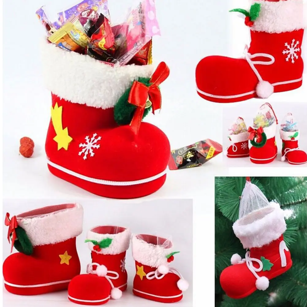NEW Fashion Xmas Santa Boots Socks Candy For Kids Flocking Christmas Decor Gift Bag Holders
NEW Fashion Xmas Santa Boots Socks Candy For Kids Flocking Christmas Decor Gift Bag Holders