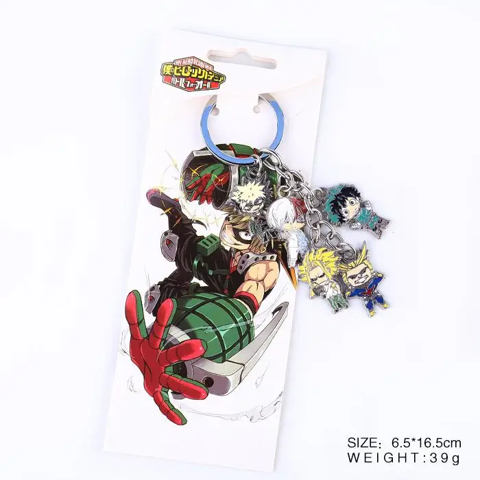 Anime My Hero Academia Boku no Hero metal keychain figure pendant toys 5pcs set key chain cartoon keyring toy gifts
Anime My Hero Academia Boku no Hero metal keychain figure pendant toys 5pcs set key chain cartoon keyring toy gifts