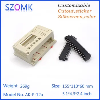 4 pieces abs plastic electronics box din rail szomk electronics enclosures with fit connectors 155*110*60mm
4 pieces abs plastic electronics box din rail szomk electronics enclosures with fit connectors 155*110*60mm