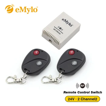 eMylo DC 24V Smart Wireless Remote Control Light Switch Black Round Transmitter 2-Channels Relay 433Mhz relay remote controller
eMylo DC 24V Smart Wireless Remote Control Light Switch Black Round Transmitter 2-Channels Relay 433Mhz relay remote controller