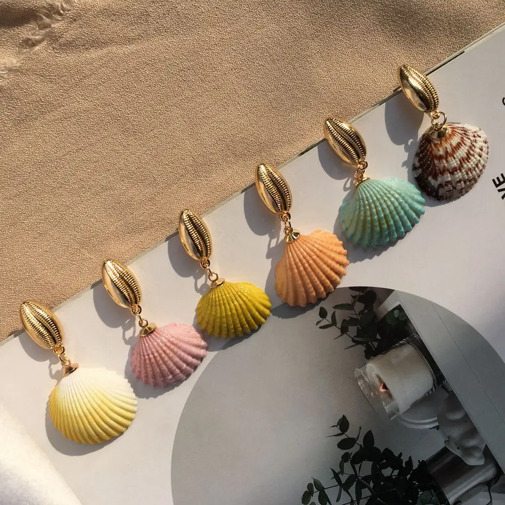 2019 New Bohemian Colorful Shell Drop Earrings For Women Fashion Gold Color Metal Shell Statement Earrings Beach Jewelry Gifts
2019 New Bohemian Colorful Shell Drop Earrings For Women Fashion Gold Color Metal Shell Statement Earrings Beach Jewelry Gifts