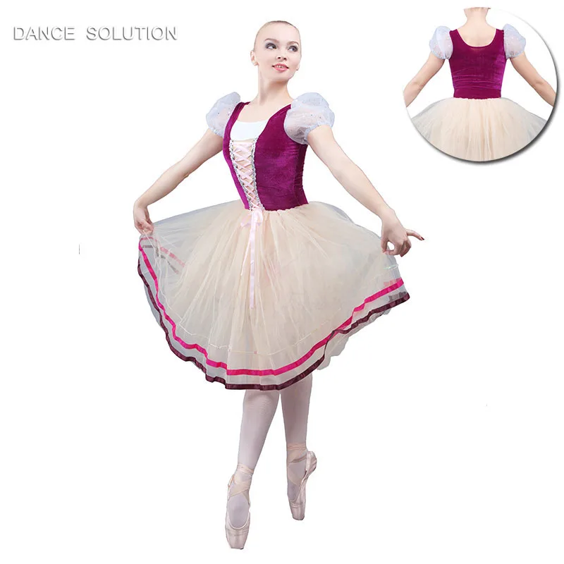 Rose Red Velvet Bodice with Puff Sleeves and Tulle Skirt Romantic Ballet Tutu for Adult & Child Dancer Stage Show Costume 16009
Rose Red Velvet Bodice with Puff Sleeves and Tulle Skirt Romantic Ballet Tutu for Adult & Child Dancer Stage Show Costume 16009