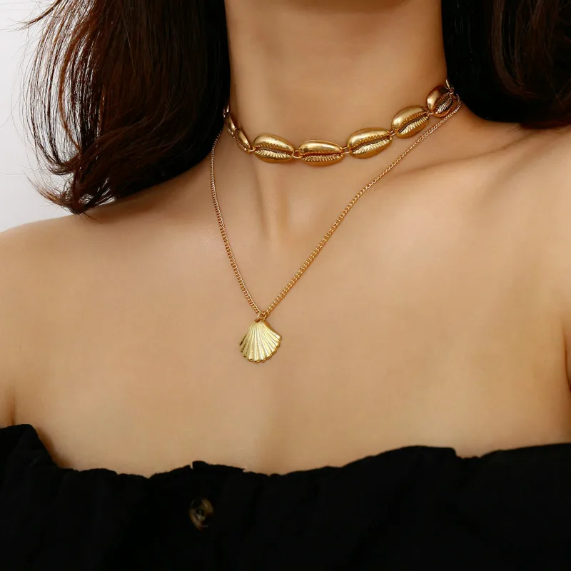 Двойной сплайсинга сплава ожерелье для женщин Золотой Серебряный цвет Богемия