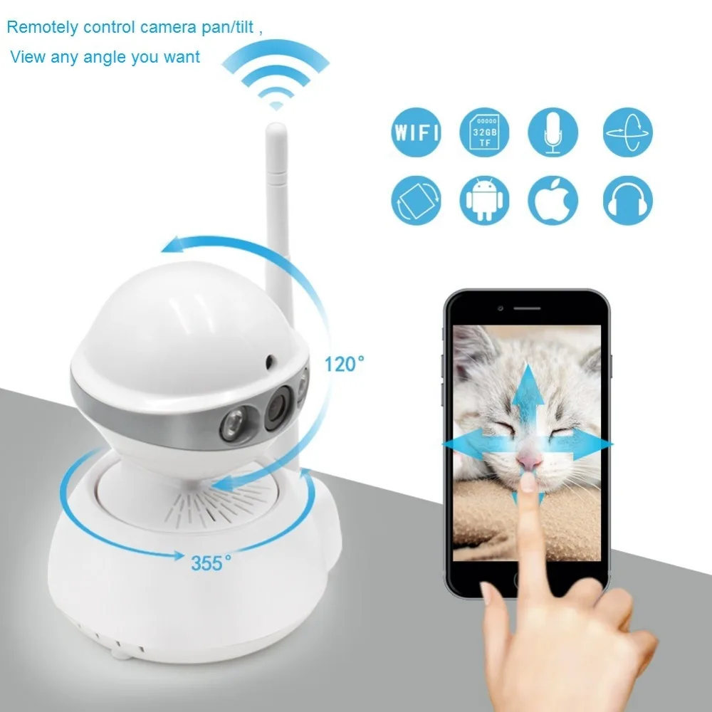 720P CCTV Home Security IP Camera Wireless Audio MIC Mini Night Vision Surveillance Network WIFI IP Camera Wi-fi HD Baby Monitor
720P CCTV Home Security IP Camera Wireless Audio MIC Mini Night Vision Surveillance Network WIFI IP Camera Wi-fi HD Baby Monitor