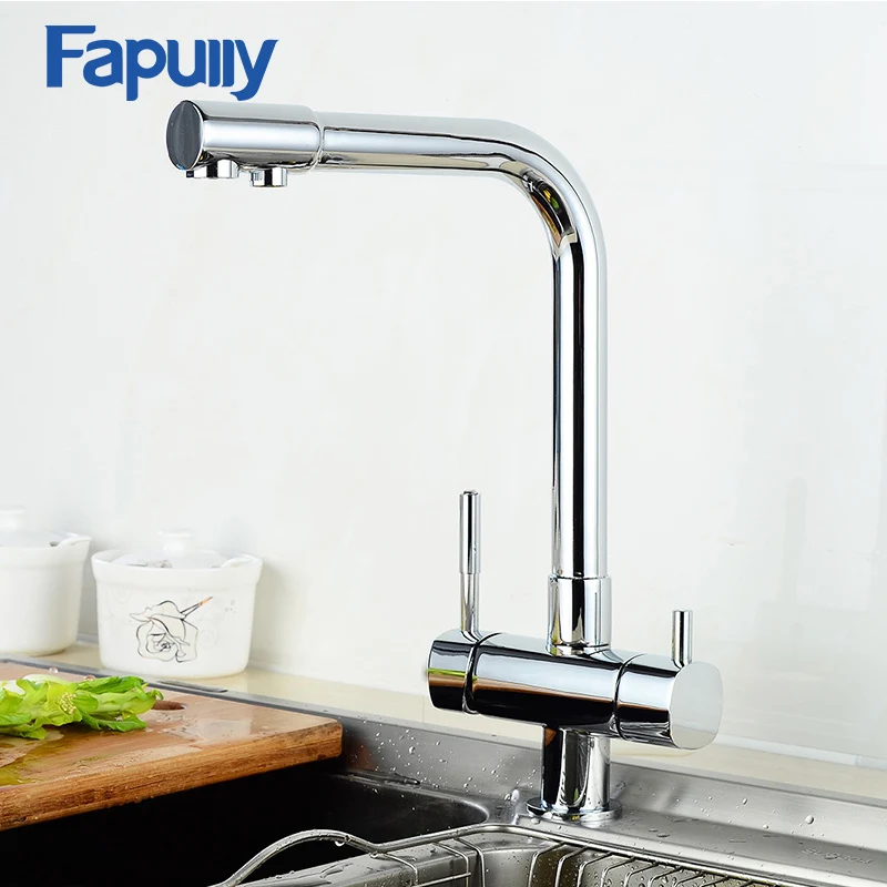 Fapully Kitchen Filter Faucet Chrome Finish 360 Degree Rotating Drinking Water Kitchen Faucet Mixer 3 Way Sink Faucets 643-33C
Fapully Kitchen Filter Faucet Chrome Finish 360 Degree Rotating Drinking Water Kitchen Faucet Mixer 3 Way Sink Faucets 643-33C