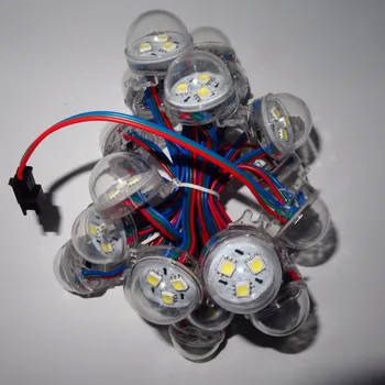 30mm diameter addressable UCS1903 WHITE pixel string,DC12V input,20pcs a string,IP68 rated;transparent cover
30mm diameter addressable UCS1903 WHITE pixel string,DC12V input,20pcs a string,IP68 rated;transparent cover